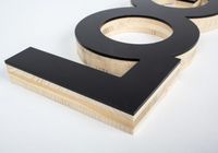 LOGO 3D MADERA PINTADO UN COLOR